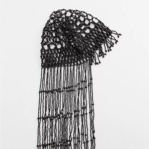 Zara Black Beaded Hair Accessory